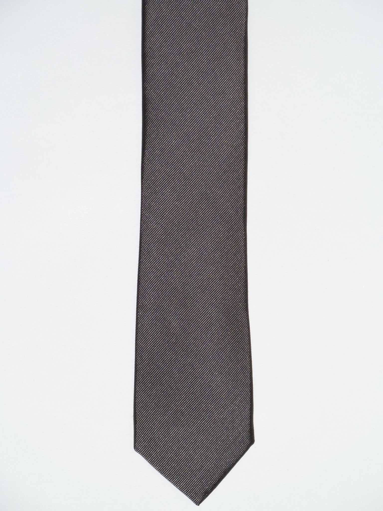 Krawatte, 100% Seide, 6cm slim, Ripps, Grau – MAICA Krawattenfabrik | Breite Krawatten