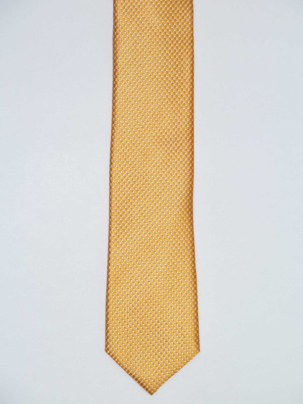 Krawatte, 100% Seide, 6cm slim, Gepunktet Uninah, Orange