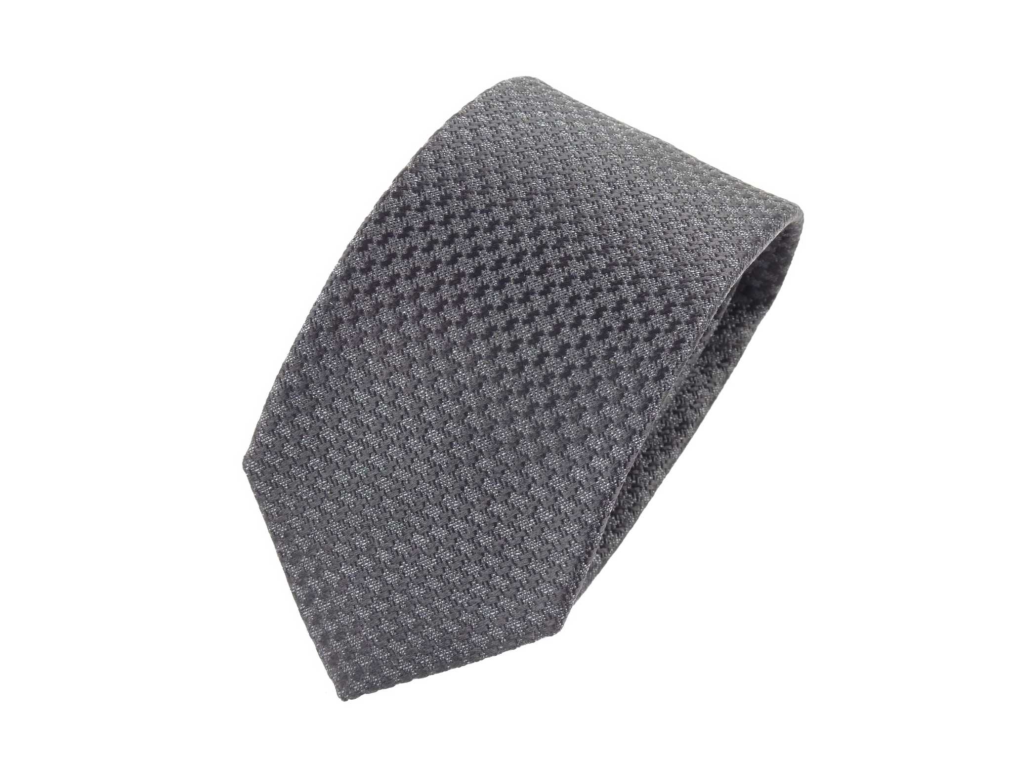 Krawatte, 7,5cm, – Seide, Schwarz MAICA Krawattenfabrik 100% Struktur,