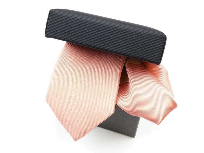 Krawatten-Set, 100% Seide, 7,5cm, Twill, Rosé