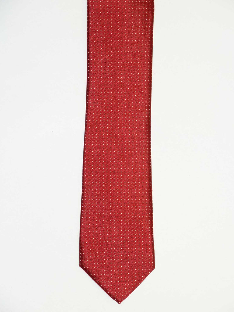Krawatte, 100% Seide, 6cm slim, Picoté, Rot