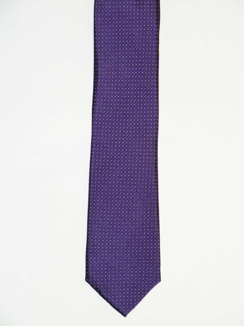 Krawatte, 100% Seide, 6cm slim, Picoté, Lila