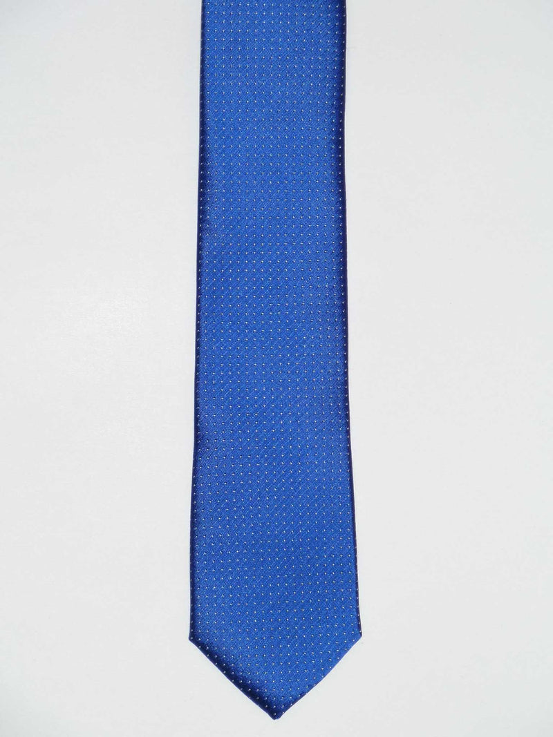 Krawatte, 100% Seide, 6cm slim, Picoté, Royalblau
