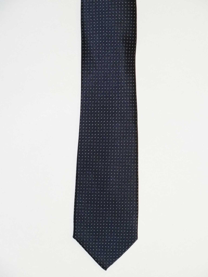 Krawatte, 100% Seide, 6cm slim, Picoté, Navy