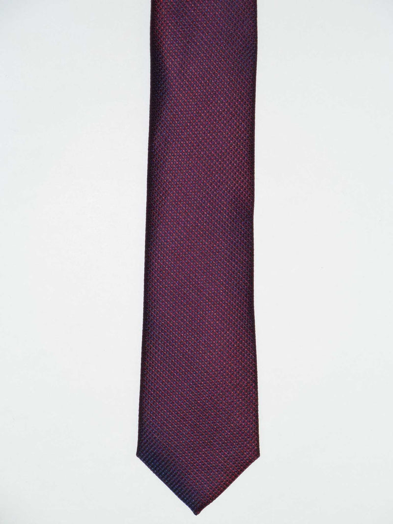 Krawatte, 100% Seide, 6cm slim, Minimalstruktur, Rot