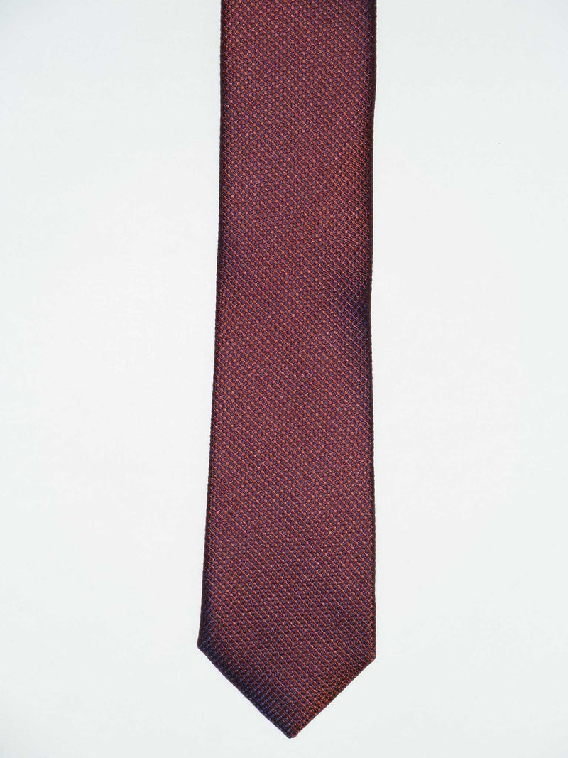Krawatte, 100% Seide, 6cm slim, Minimalstruktur, Rost/Orange