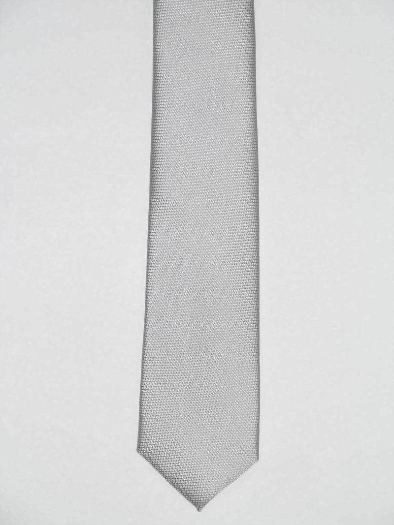 Krawatte, 100% Seide, 6cm slim, Uni, Hellgrau