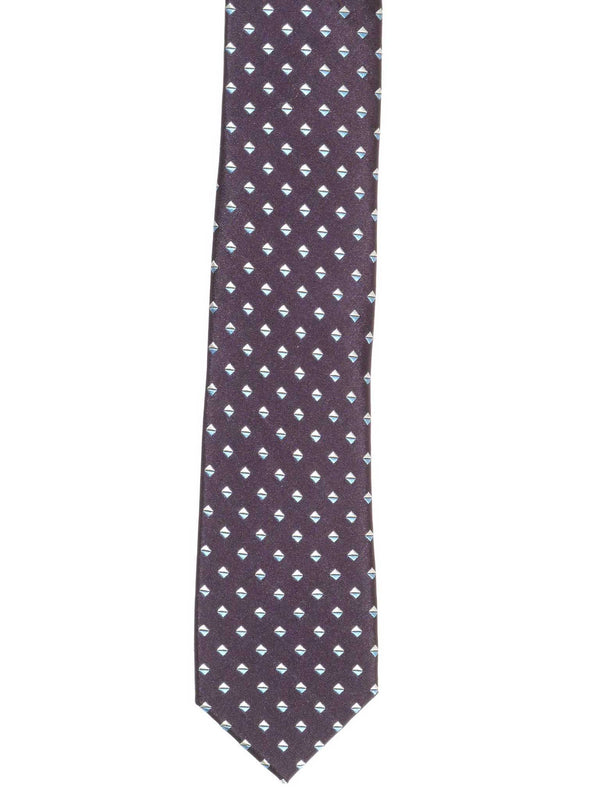 Krawatte, 100% Seide, 6cm slim, Minimal, Aubergine