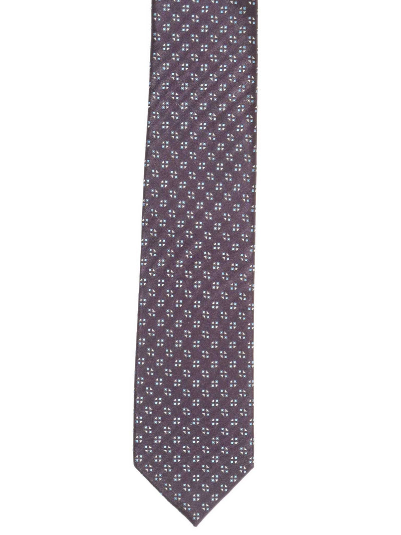 Krawatte, 100% Seide, 6cm slim, Minimal, Aubergine