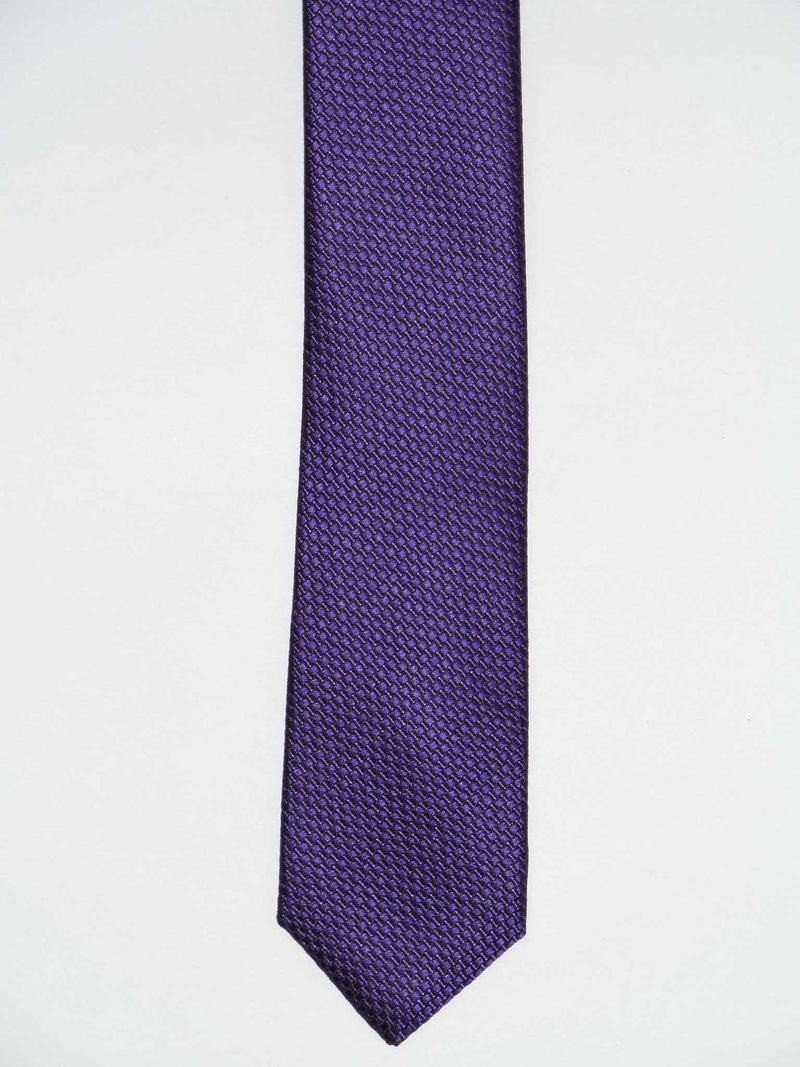 Krawatte, 100% Seide, 6cm slim, Uni, Lila