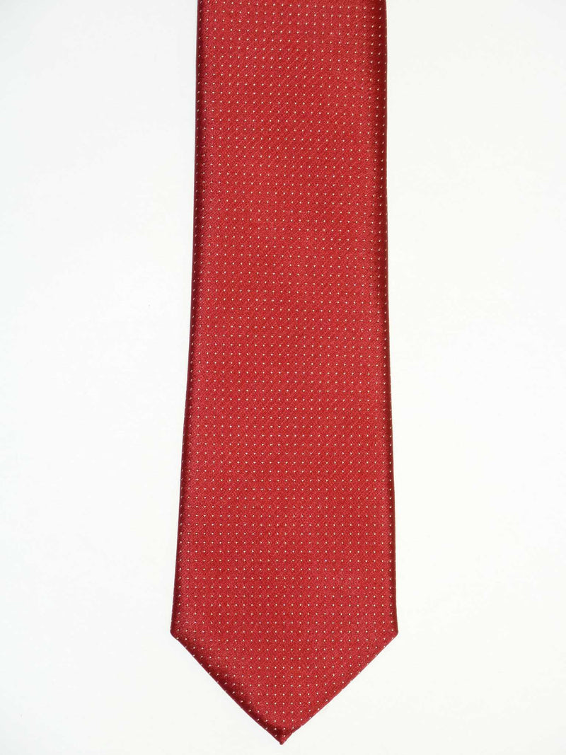 Krawatte, 100% Seide, 7,5cm, Picoté, Rot