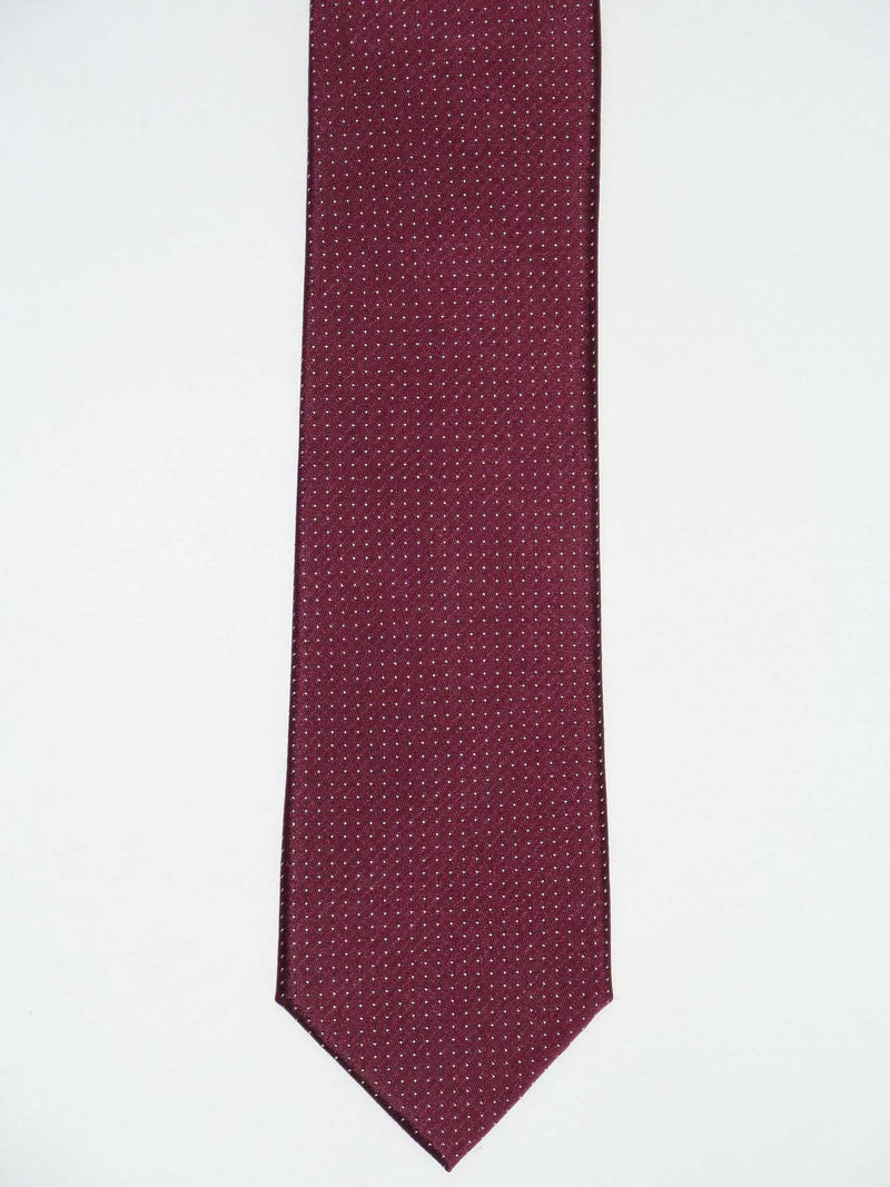 Krawatte, 100% Seide, 7,5cm, Picoté, Beere
