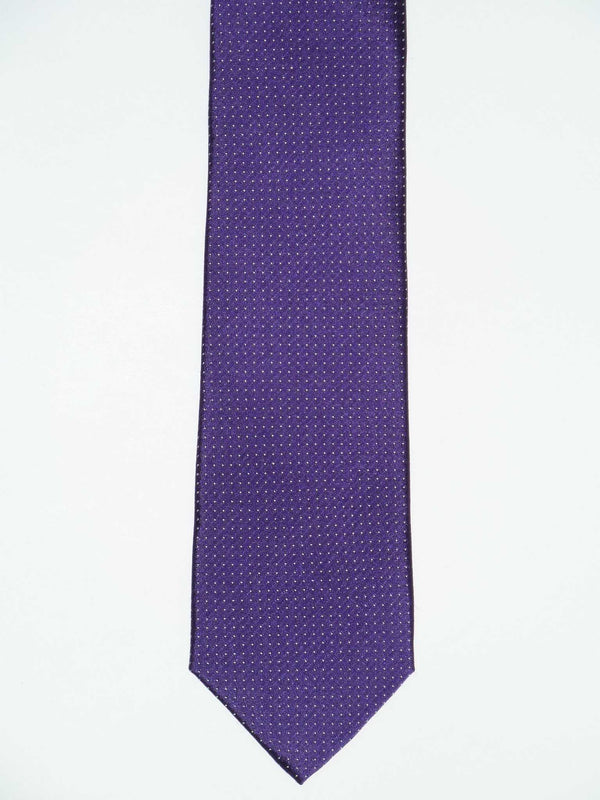 Krawatte, 100% Seide, 7,5cm, Picoté, Lila