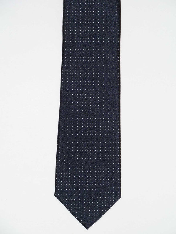 Krawatte, 100% Seide, 7,5cm, Picoté, Navy