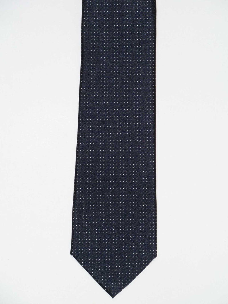 Krawatte, 100% Seide, 7,5cm, Picoté, Navy
