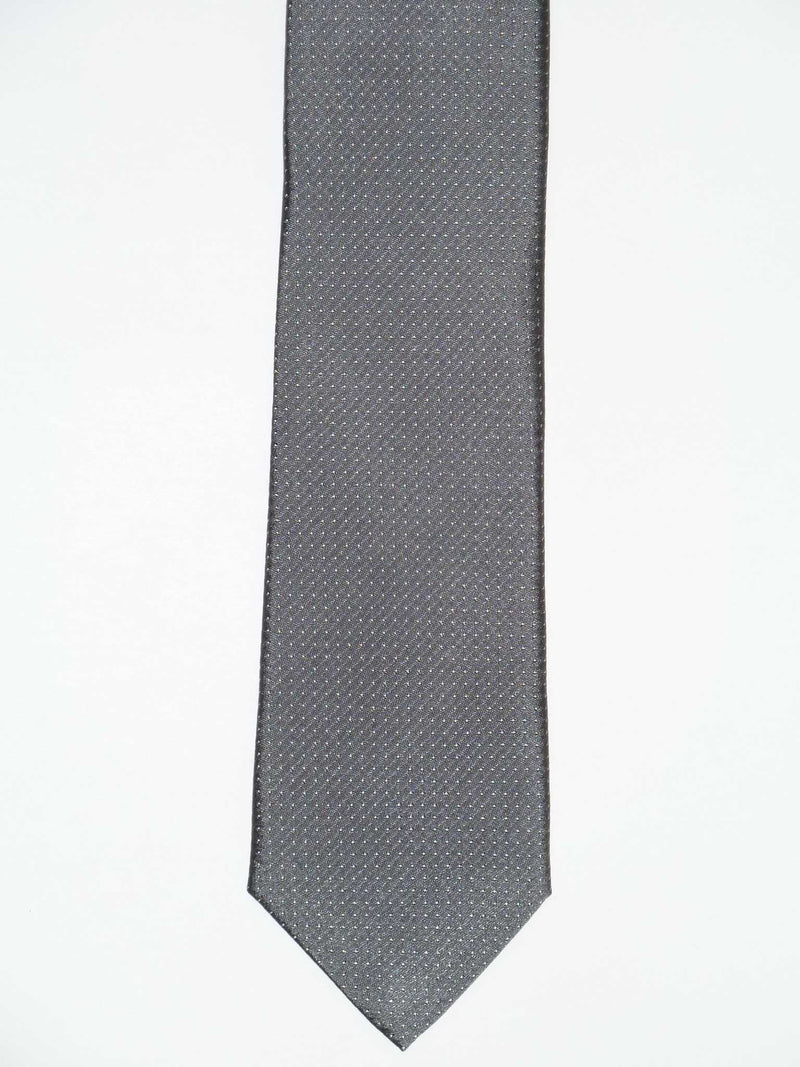 Krawatte, 100% Seide, 7,5cm, Picoté, Grau