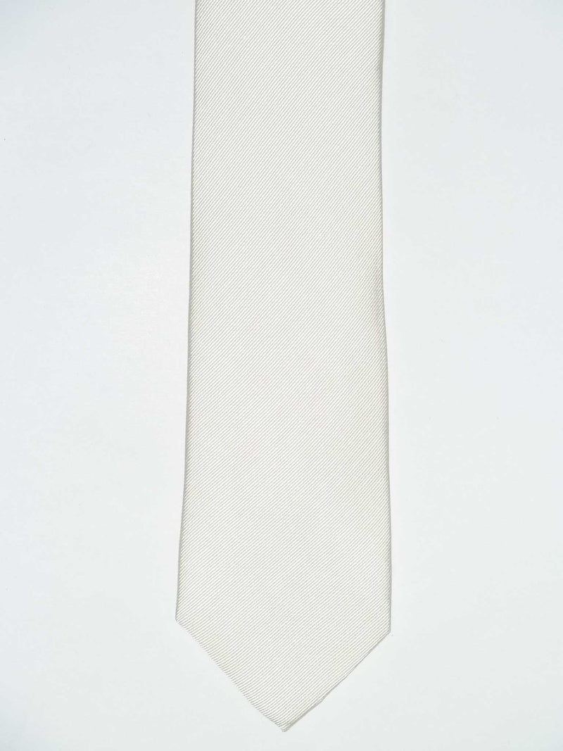Krawatte, 100% Seide, 7,5cm, Twill, Weiß