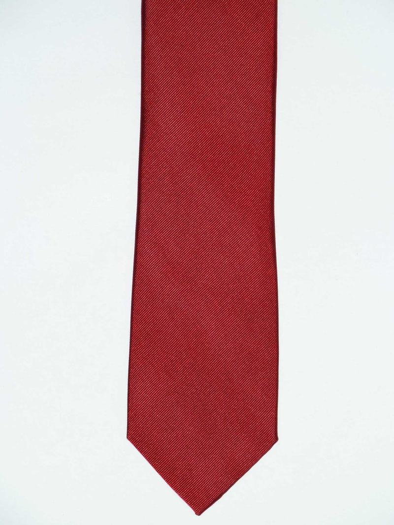 Krawatte, 100% Seide, 7,5cm, Twill, Rubin Rot
