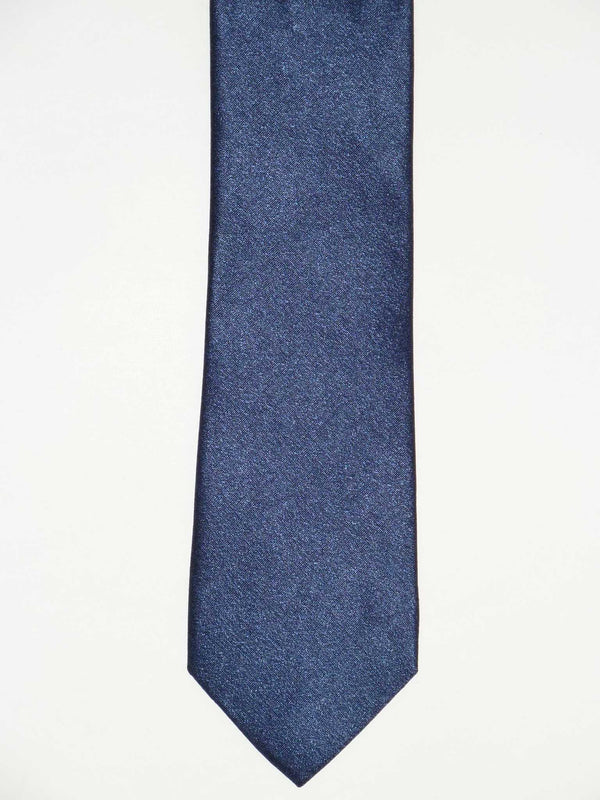 Krawatte, 100% Seide, 7,5cm, offene Struktur, Royalblau