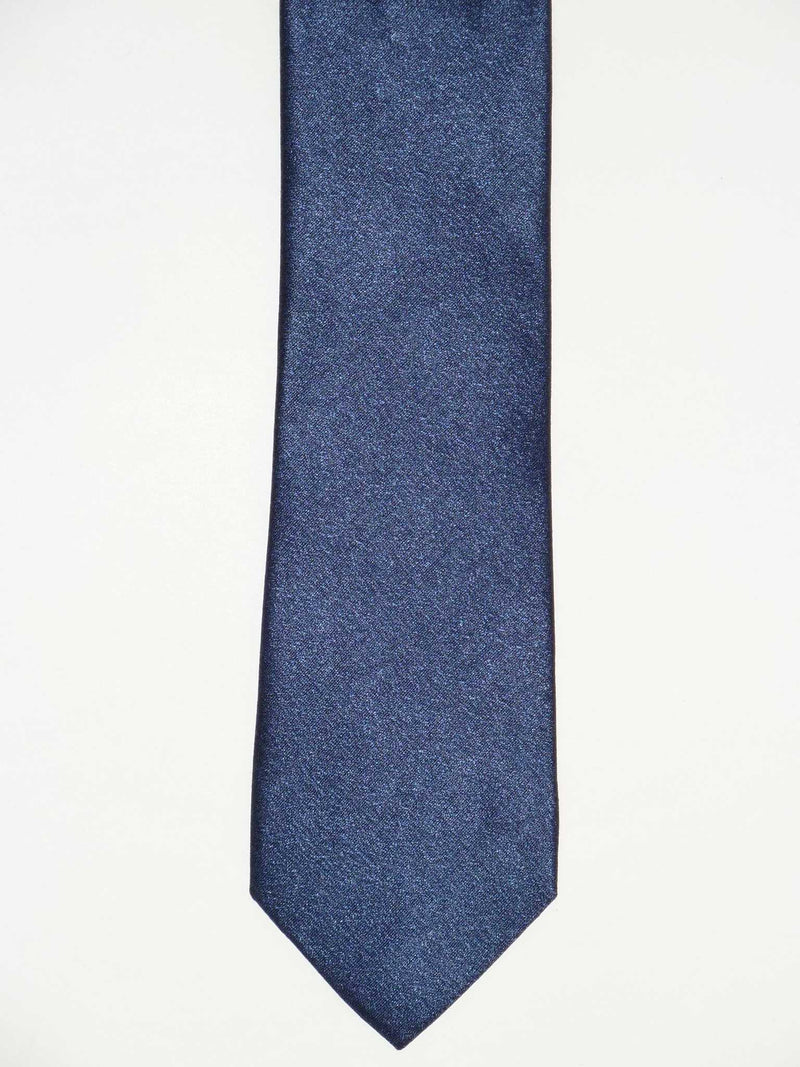 Krawatte, 100% Seide, 7,5cm, offene Struktur, Royalblau