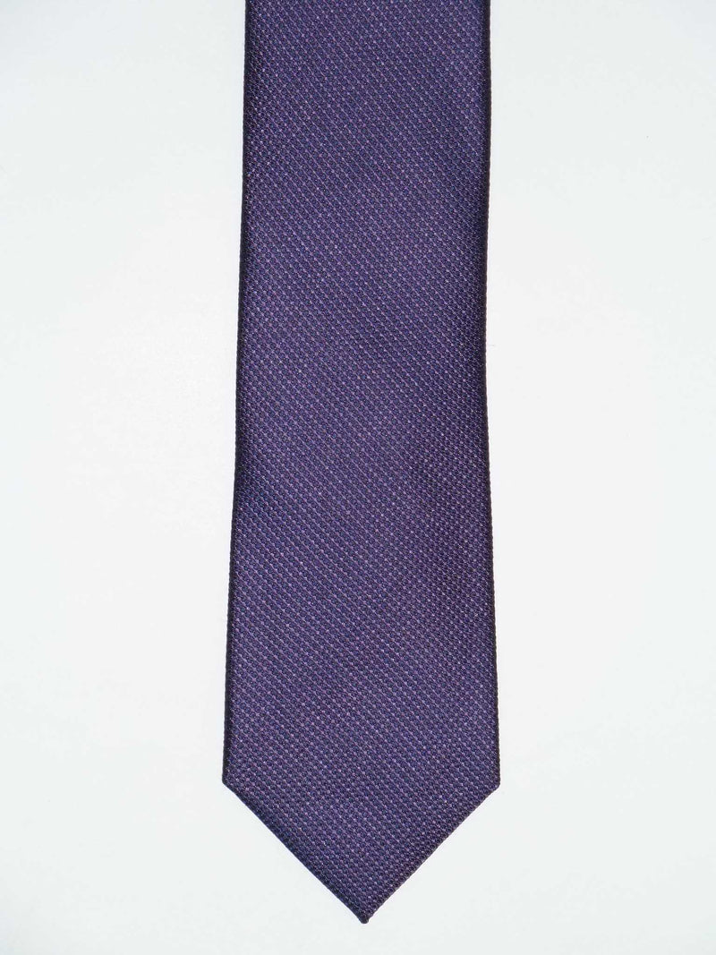 Krawatte, 100% Seide, 7,5cm, Minimalstruktur, Lila