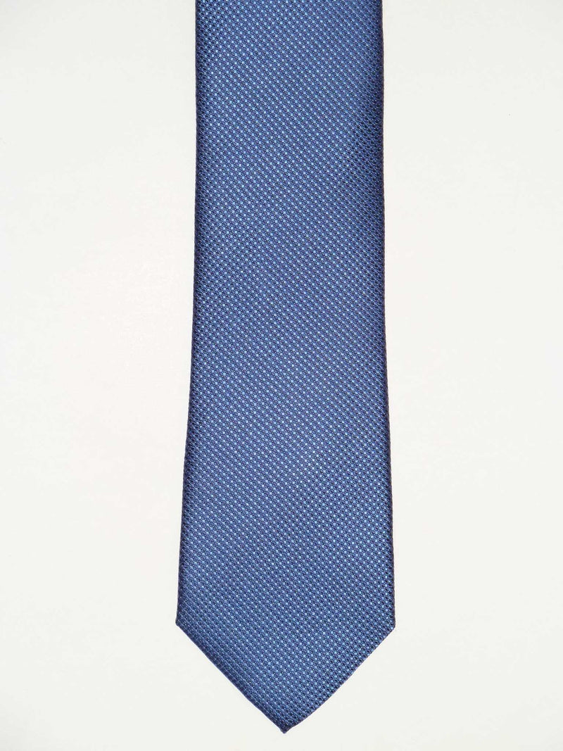 Krawatte, 100% Seide, 7,5cm, Minimalstruktur, Royalblau