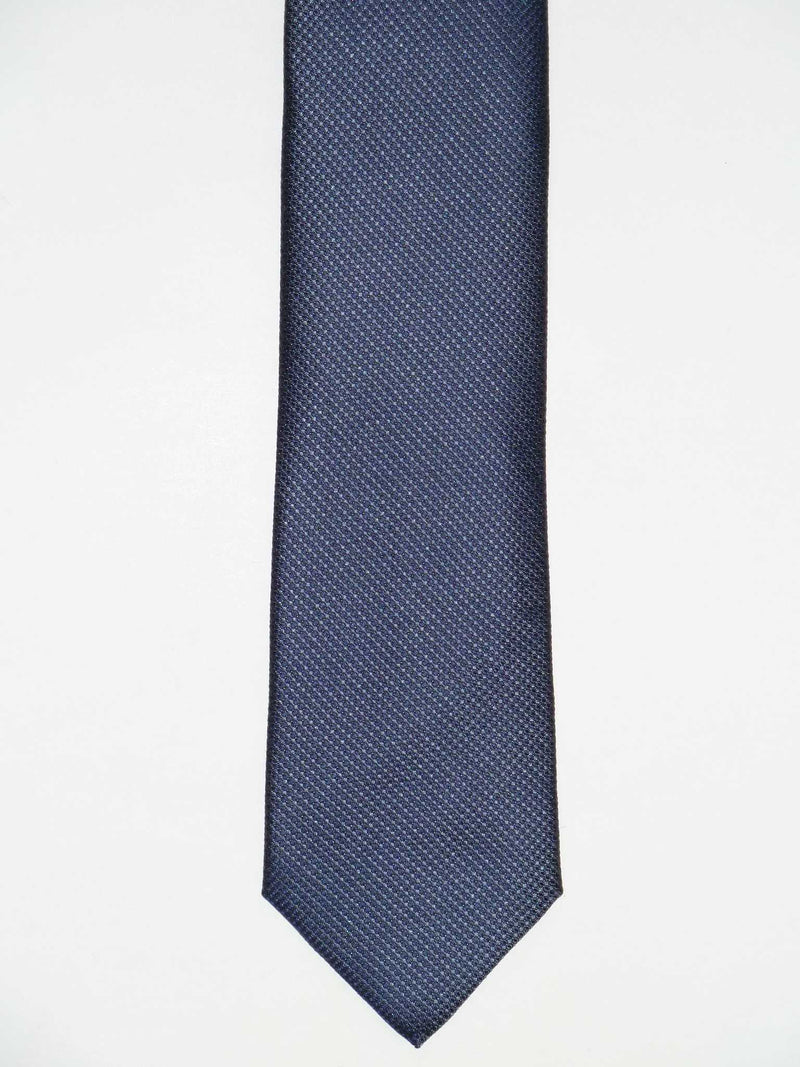 Krawatte, 100% Seide, 7,5cm, Minimalstruktur, Navy