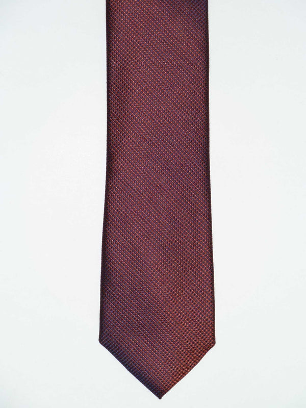 Krawatte, 100% Seide, 7,5cm, Minimalstruktur, Rost/Orange