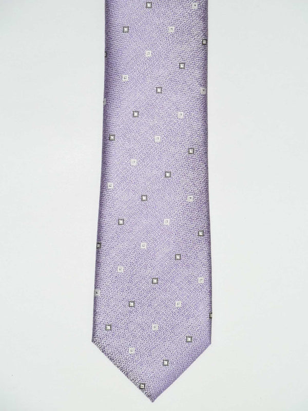 Krawatte, 100% Seide, 7,5cm, Minimal, Flieder
