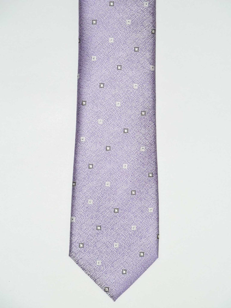 Krawatte, 100% Seide, 7,5cm, Minimal, Flieder