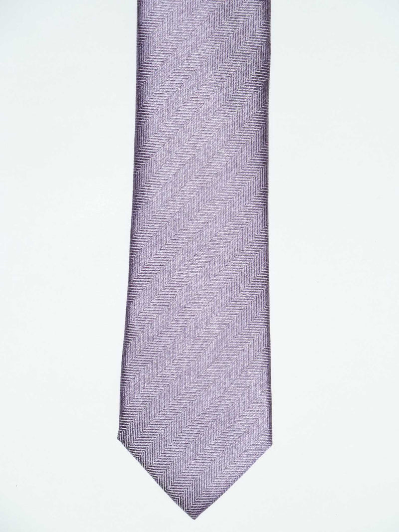 Krawatte, 100% Seide, 7,5cm, offene Struktur, Uni, Flieder