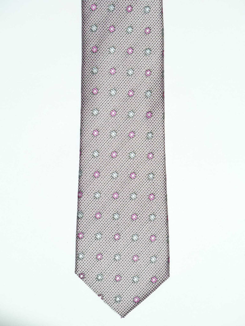 Krawatte, 100% Seide, 7,5cm, Minimal, Fuchsia