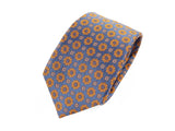 Krawatte, 100% Seide, 7,5cm, Minimal, Terrakotta