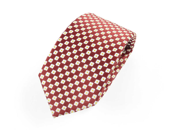 Krawatte, 100% Seide, 7,5cm, Minimal, Rot