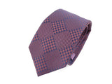 Krawatte, 100% Seide, 7,5cm, Hahnentritt, Rot