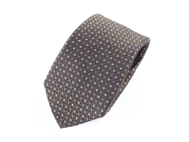 Krawatte, 100% Seide, 7,5cm, Minimal, Braun