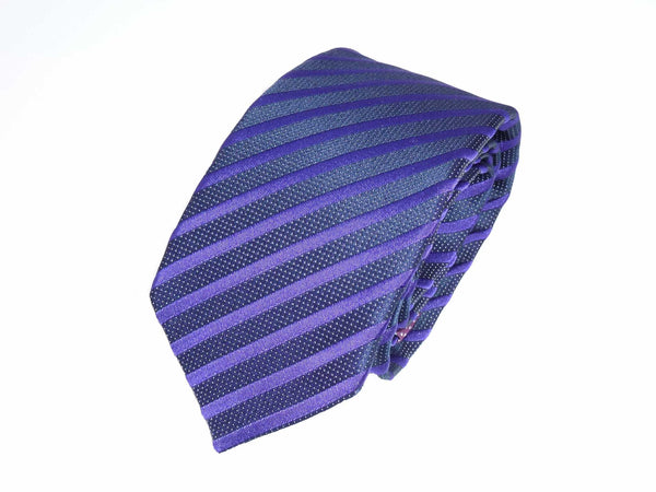 Krawatte, 100% Seide, 7,5cm, Streifen, Lila
